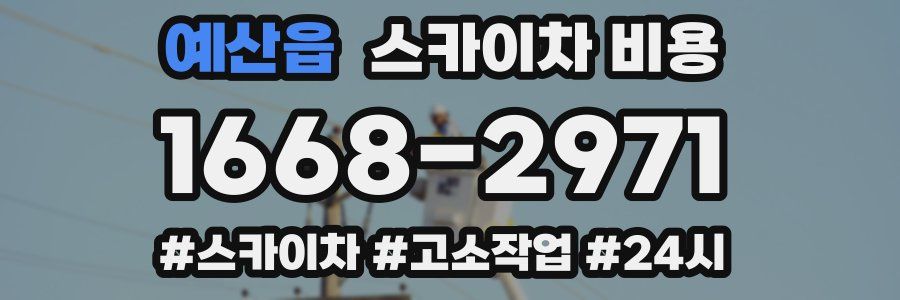 예산읍 스카이차 비용