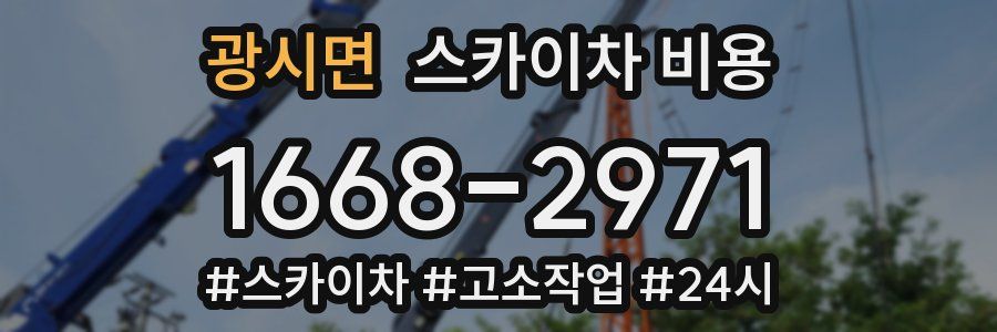 광시면 스카이차 비용