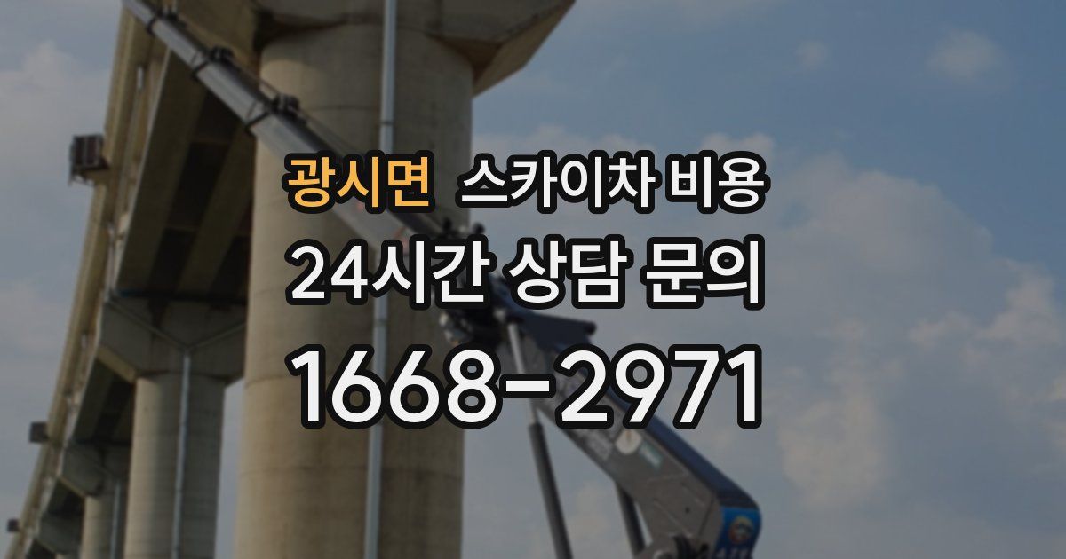 광시면 스카이차 비용