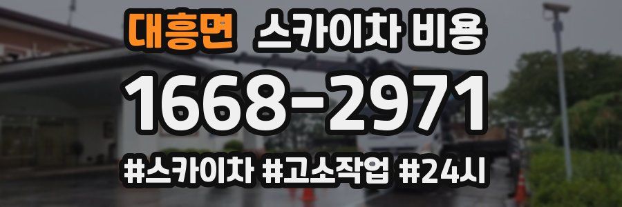 대흥면 스카이차 비용