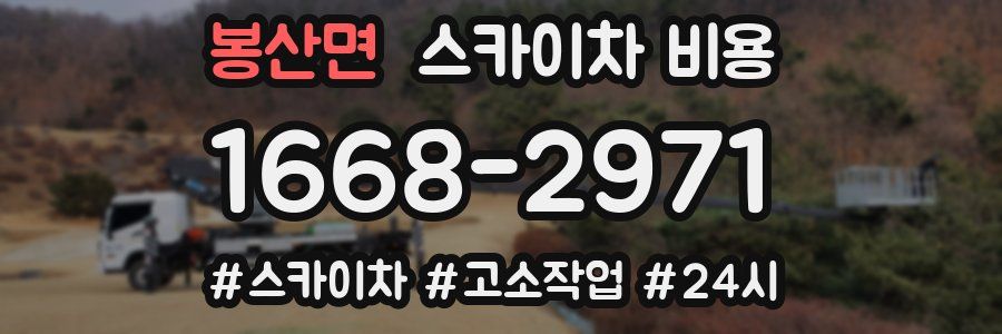 봉산면 스카이차 비용