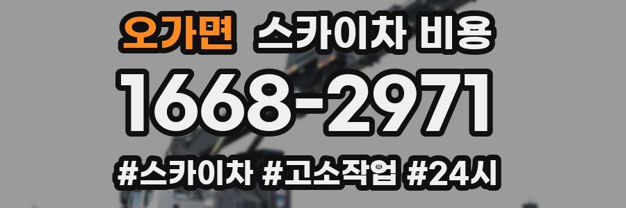 오가면 스카이차 비용