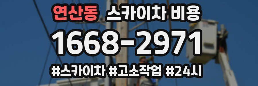 연산동 스카이차 비용