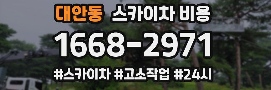 대안동 스카이차 비용