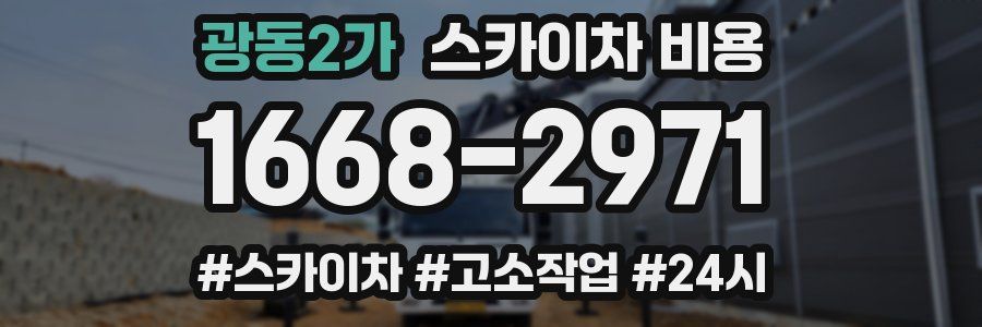 광동2가 스카이차 비용