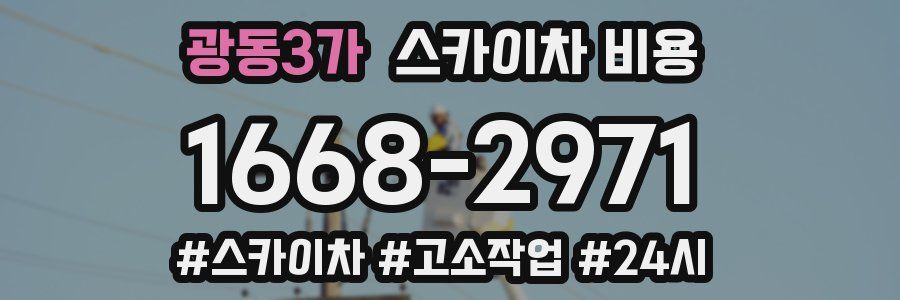 광동3가 스카이차 비용