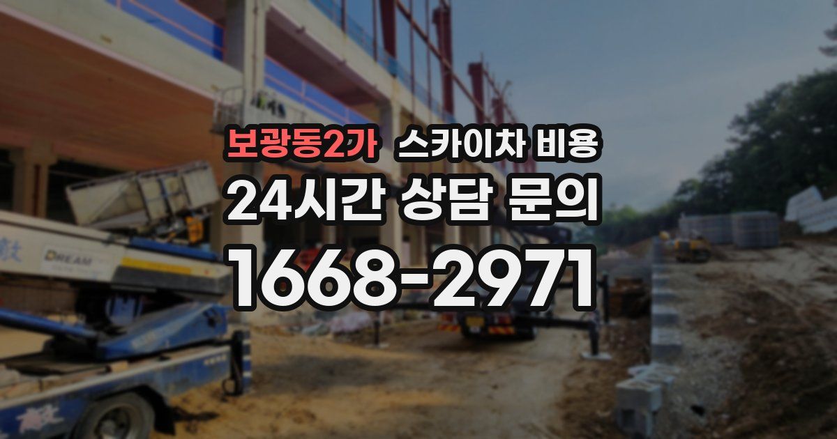 보광동2가 스카이차 비용