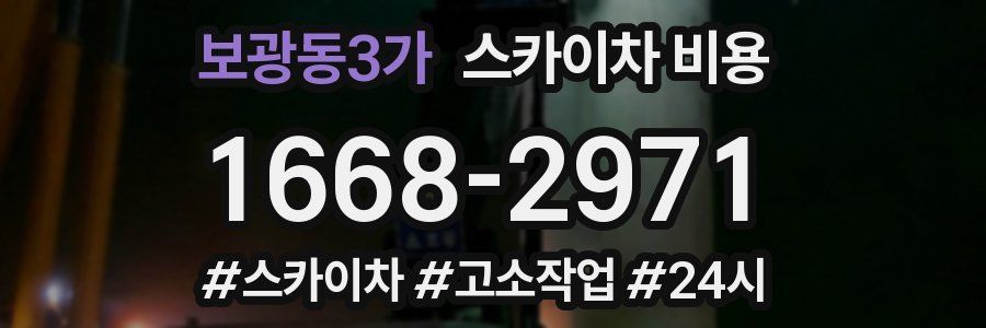 보광동3가 스카이차 비용