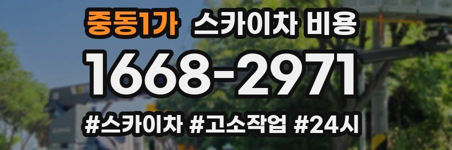 중동1가 스카이차 비용