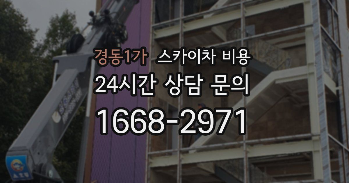 경동1가 스카이차 비용