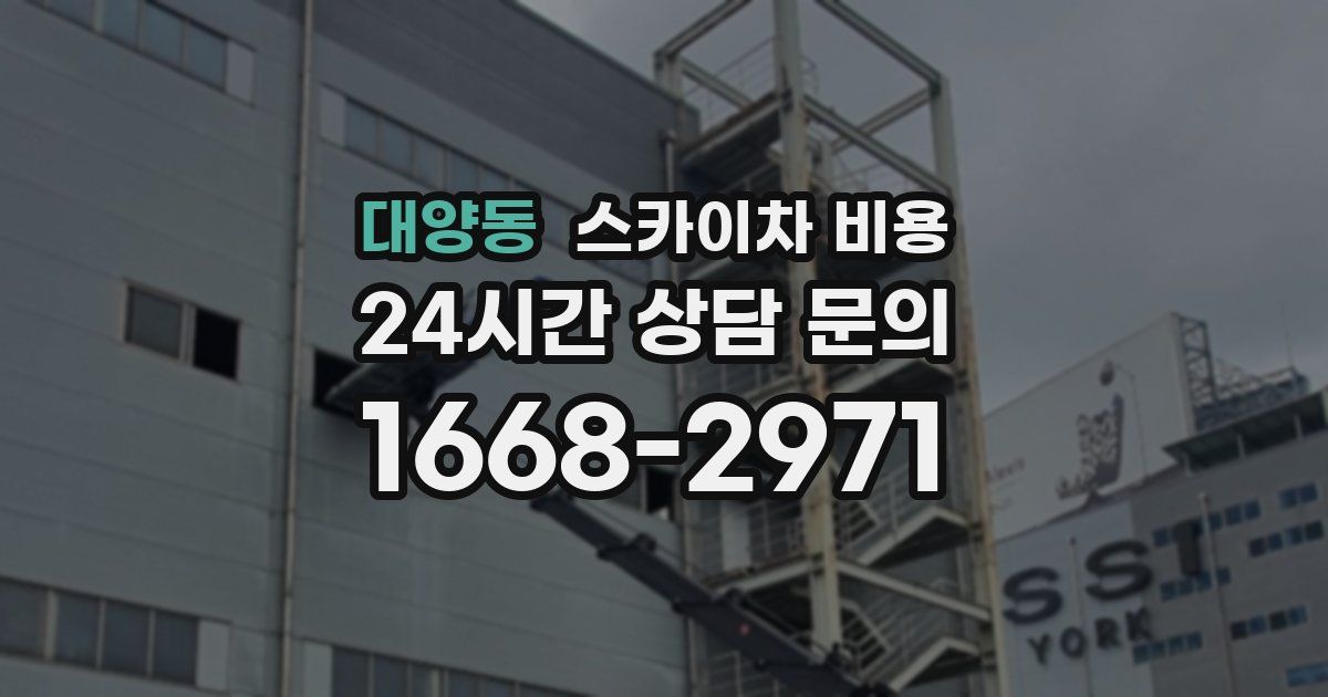 대양동 스카이차 비용