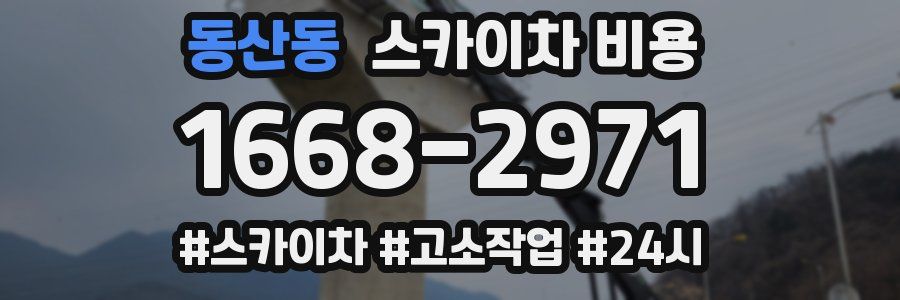 동산동 스카이차 비용