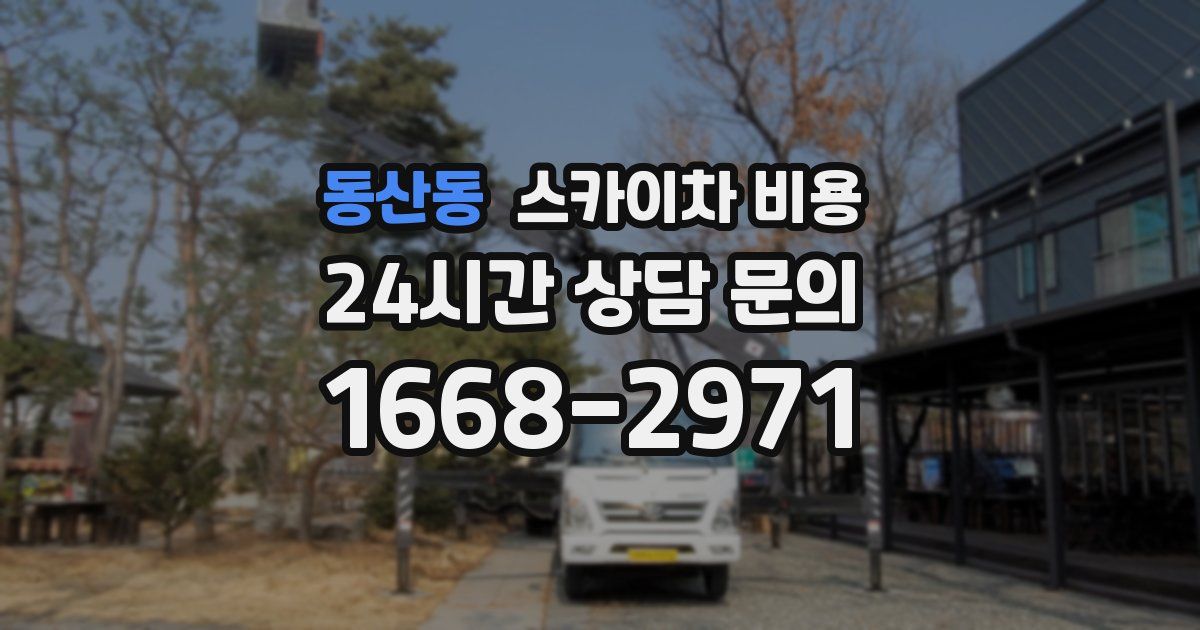 동산동 스카이차 비용