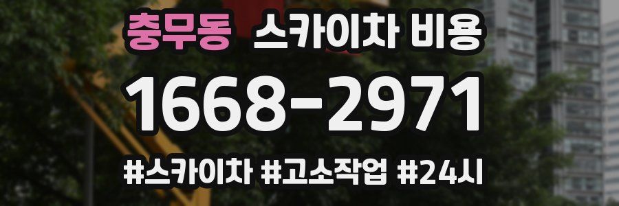 충무동 스카이차 비용