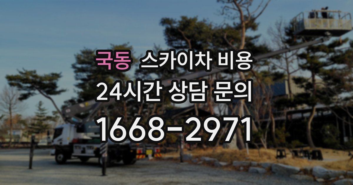 국동 스카이차 비용