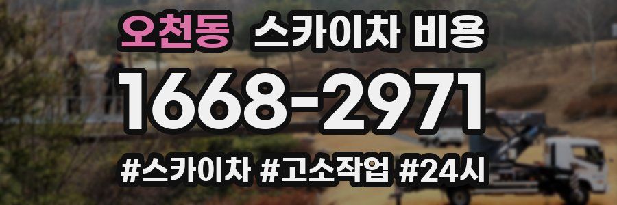 오천동 스카이차 비용