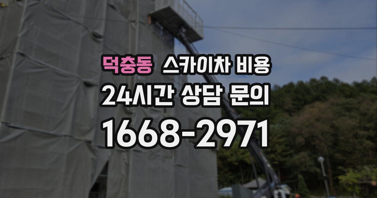 덕충동 스카이차 비용