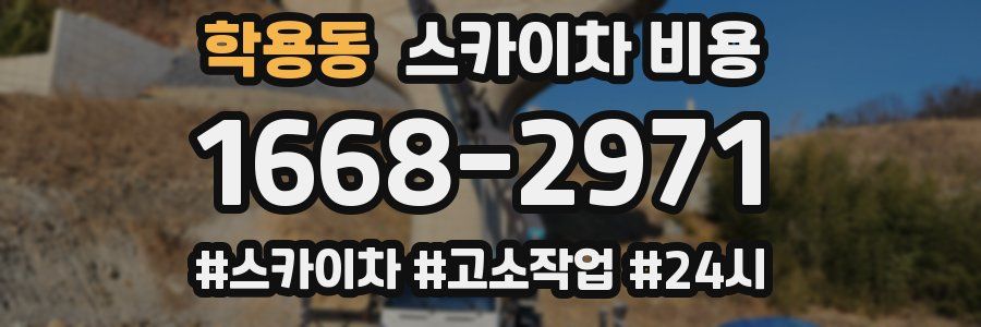 학용동 스카이차 비용