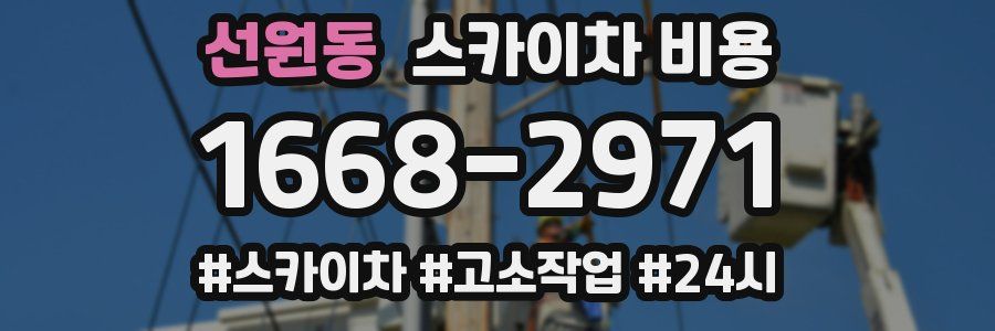 선원동 스카이차 비용