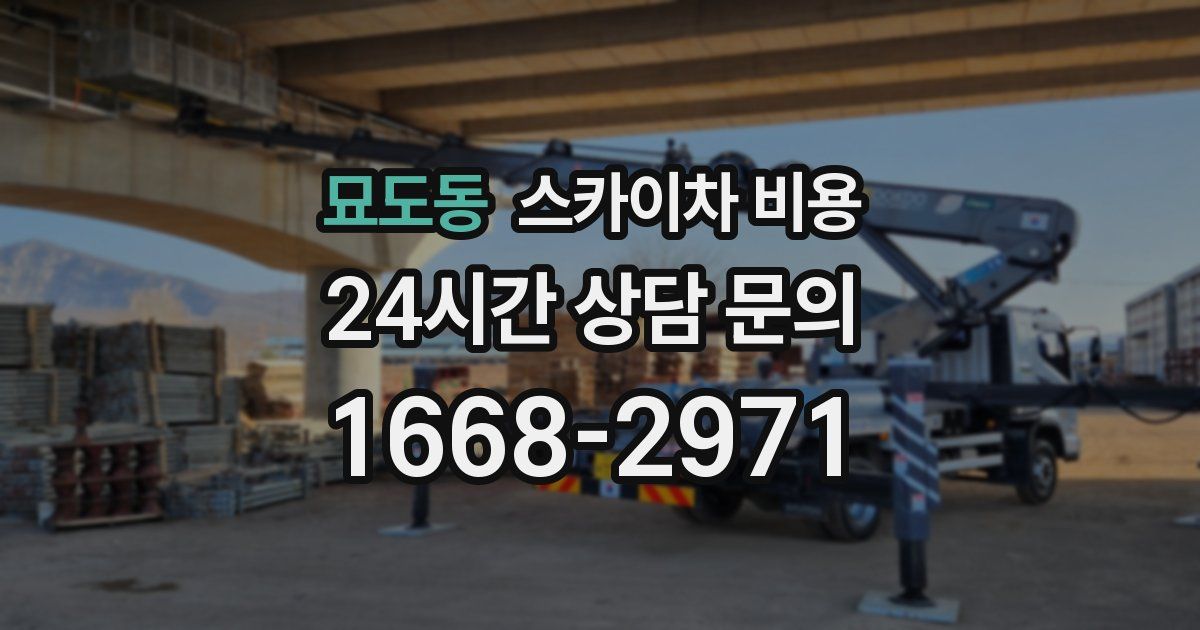 묘도동 스카이차 비용