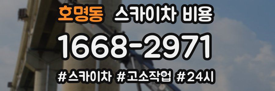 호명동 스카이차 비용