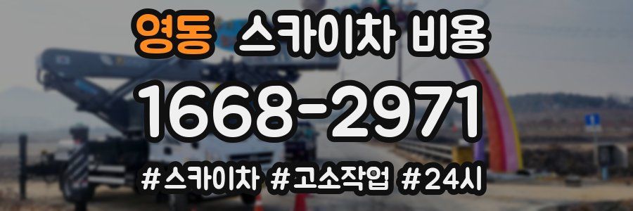 영동 스카이차 비용