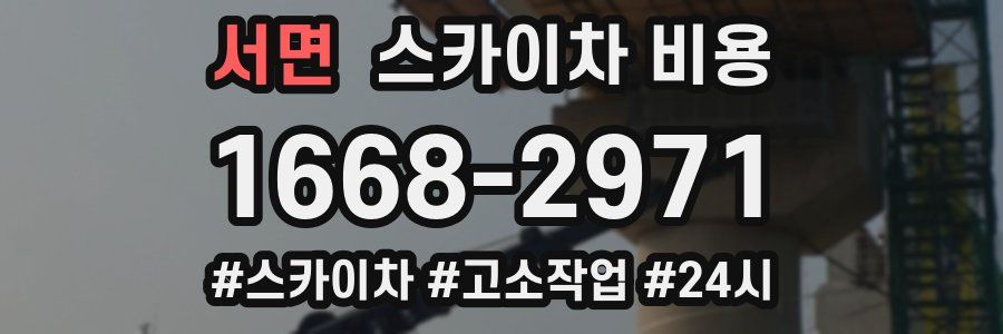 서면 스카이차 비용