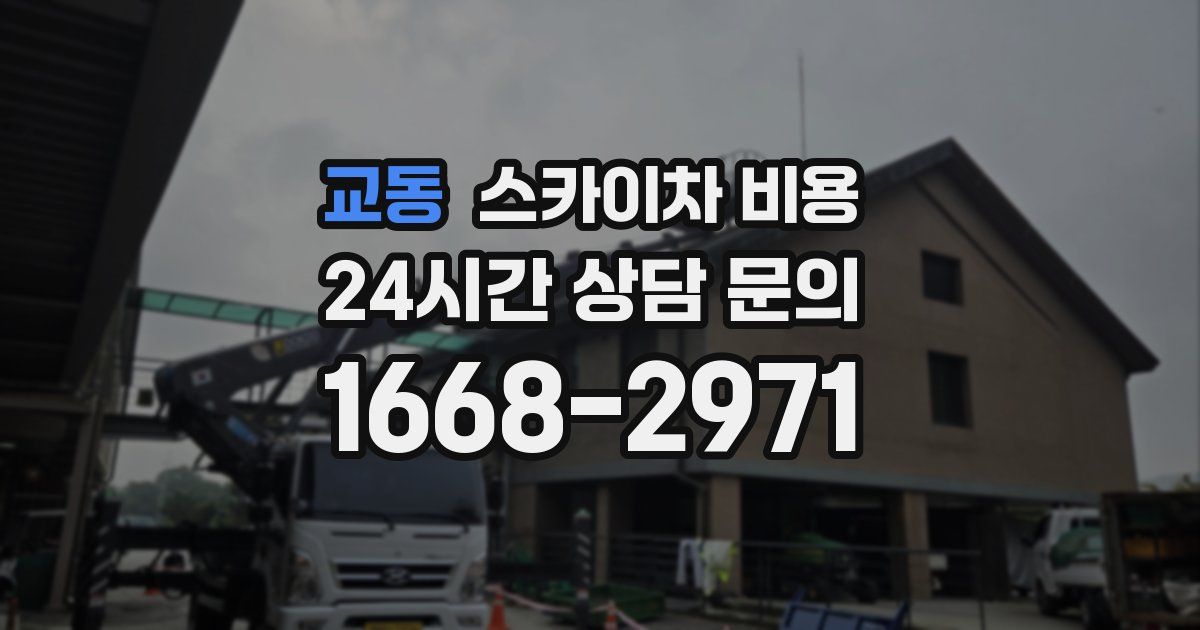 교동 스카이차 비용