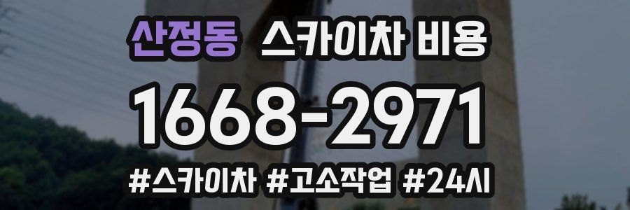 산정동 스카이차 비용