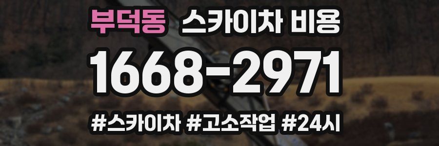 부덕동 스카이차 비용