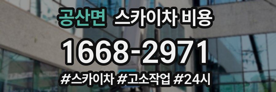 공산면 스카이차 비용