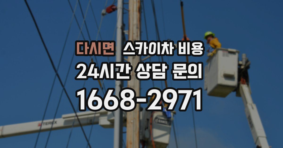 다시면 스카이차 비용