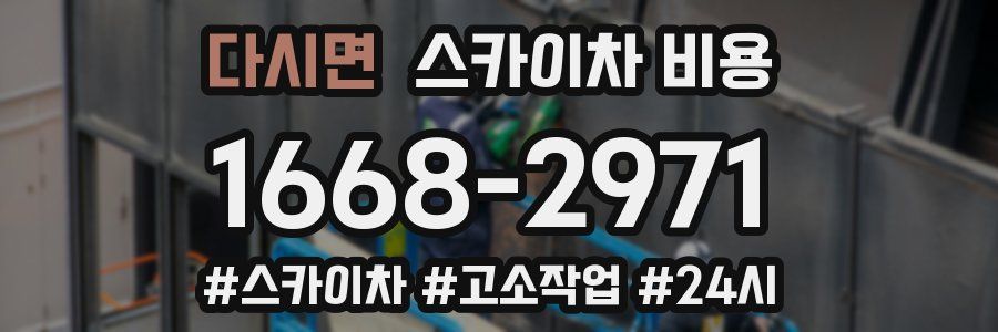 다시면 스카이차 비용