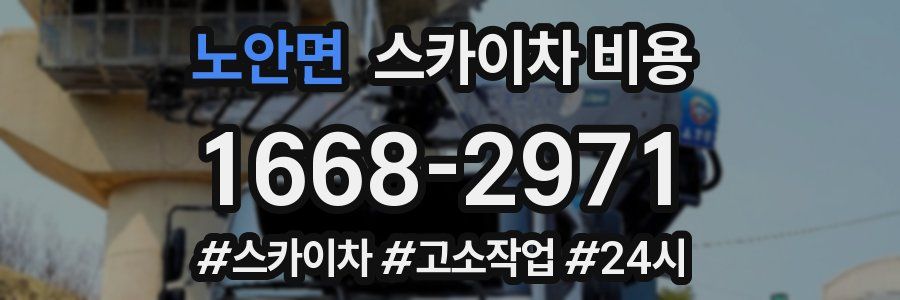 노안면 스카이차 비용