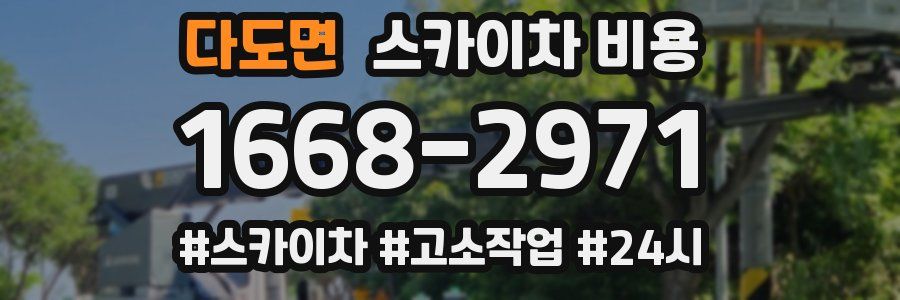 다도면 스카이차 비용