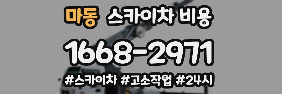 마동 스카이차 비용