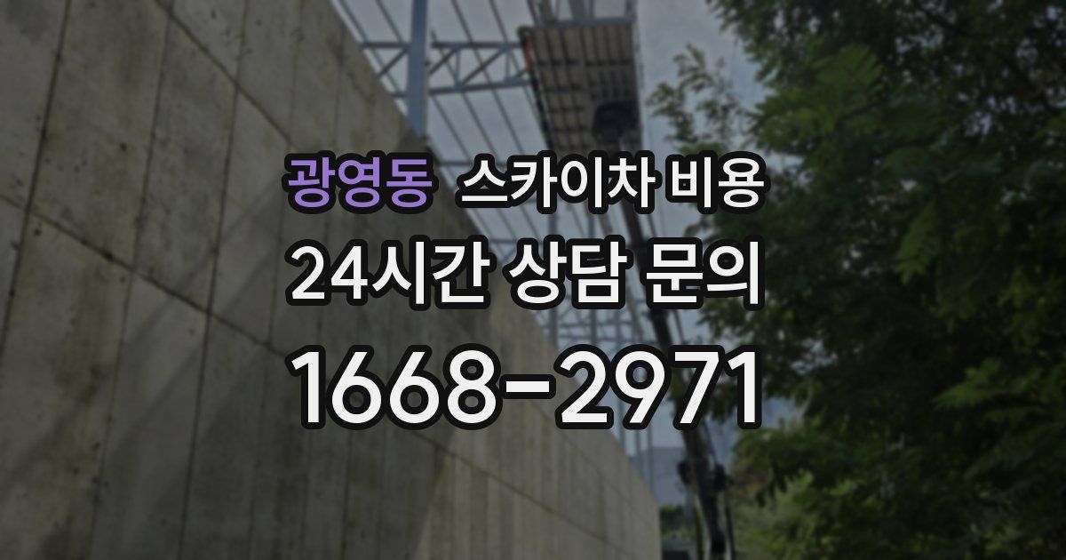 광영동 스카이차 비용