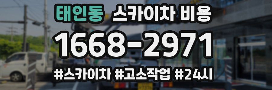 태인동 스카이차 비용