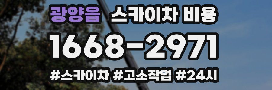 광양읍 스카이차 비용