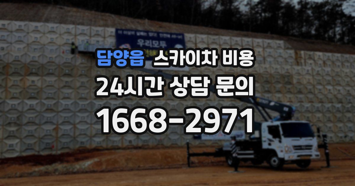 담양읍 스카이차 비용