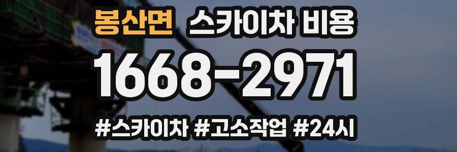 봉산면 스카이차 비용