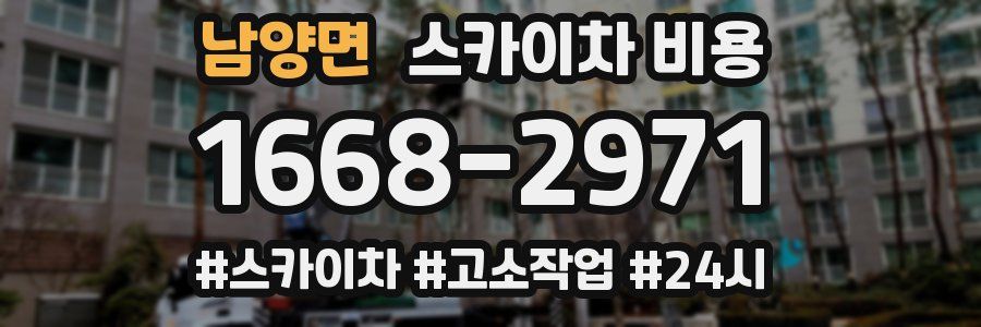 남양면 스카이차 비용