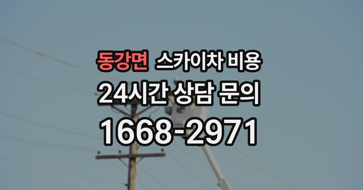 동강면 스카이차 비용