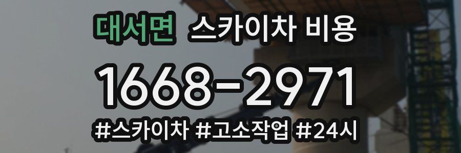 대서면 스카이차 비용