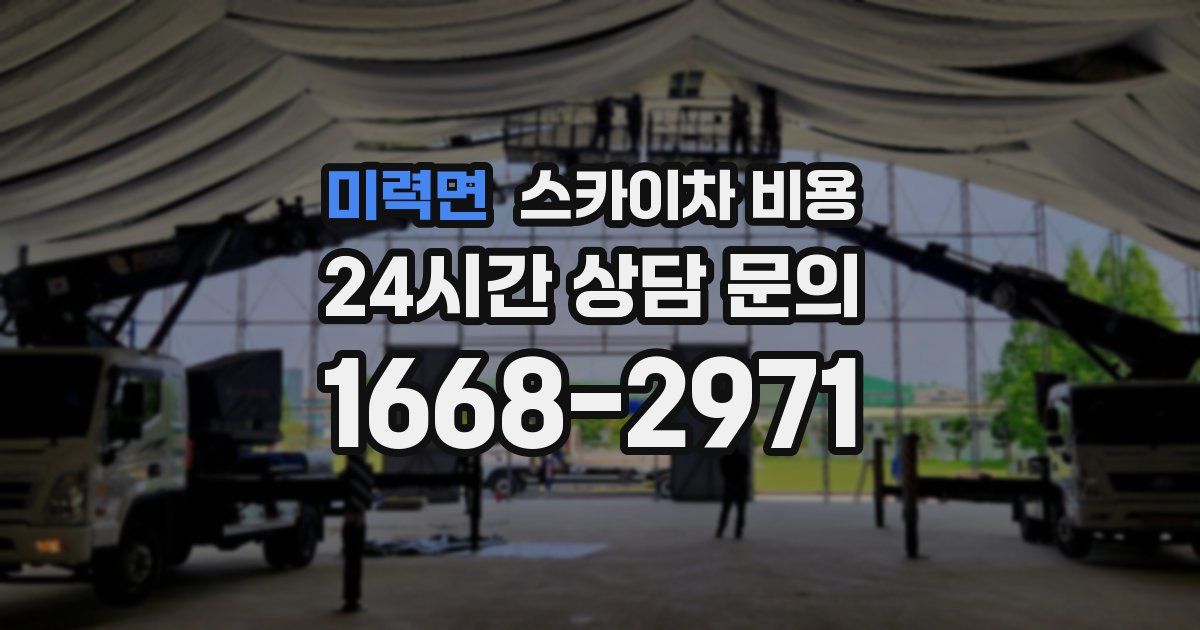 미력면 스카이차 비용