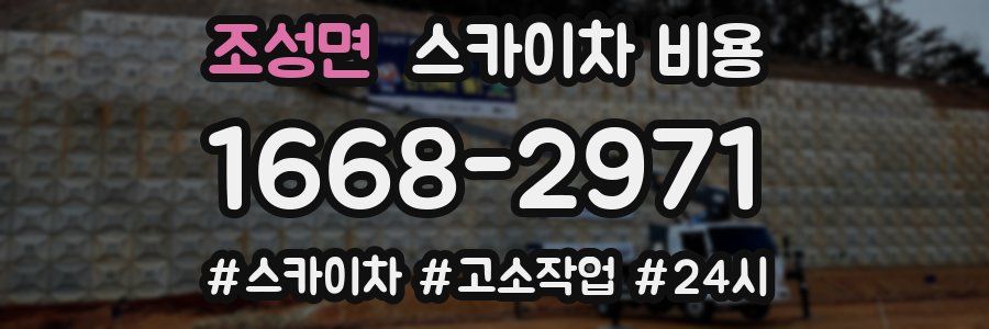 조성면 스카이차 비용