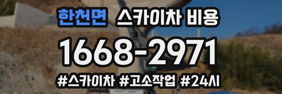 한천면 스카이차 비용
