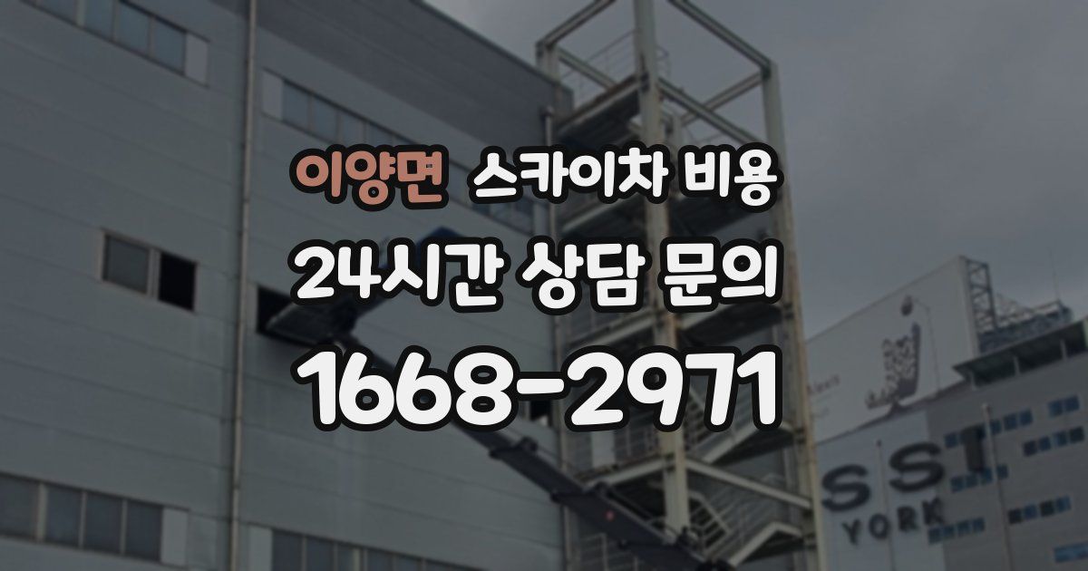 이양면 스카이차 비용