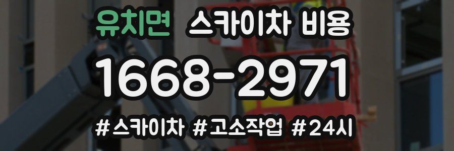 유치면 스카이차 비용