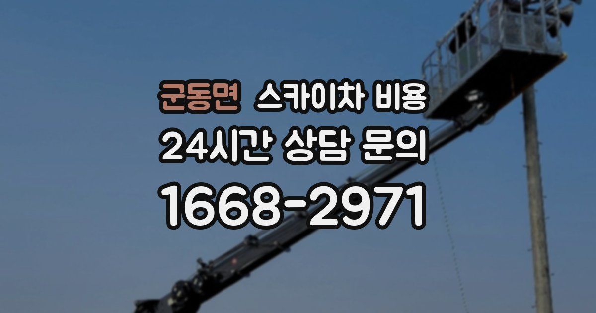 군동면 스카이차 비용